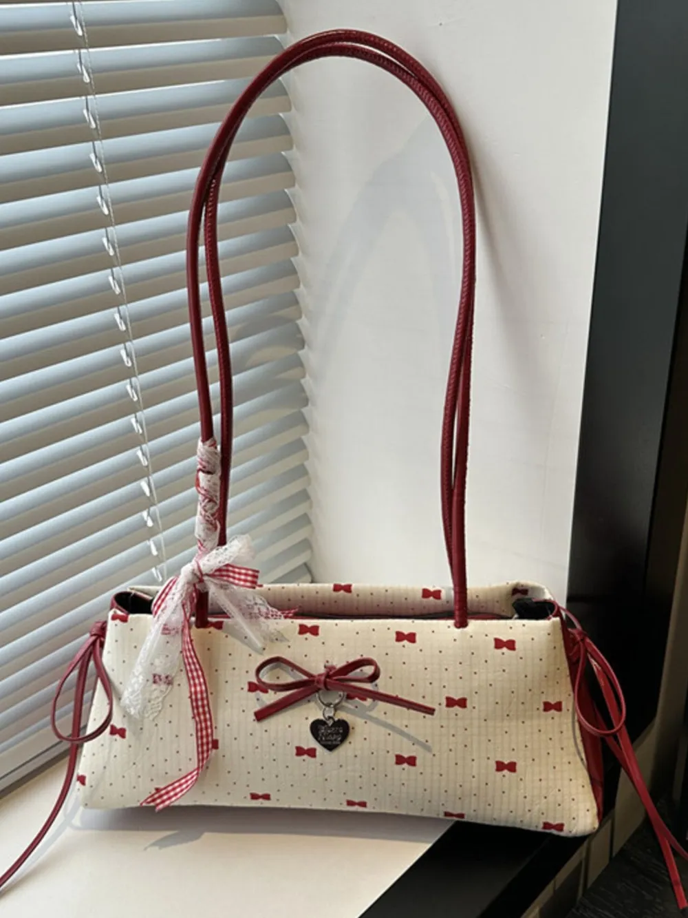 Bow Print Shoulder Bag, image 3