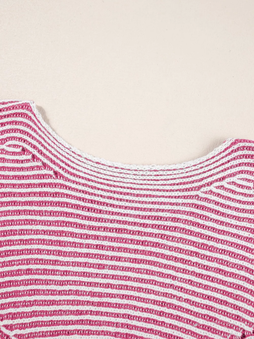 Striped Boat Neck Casual Sweater, image 4