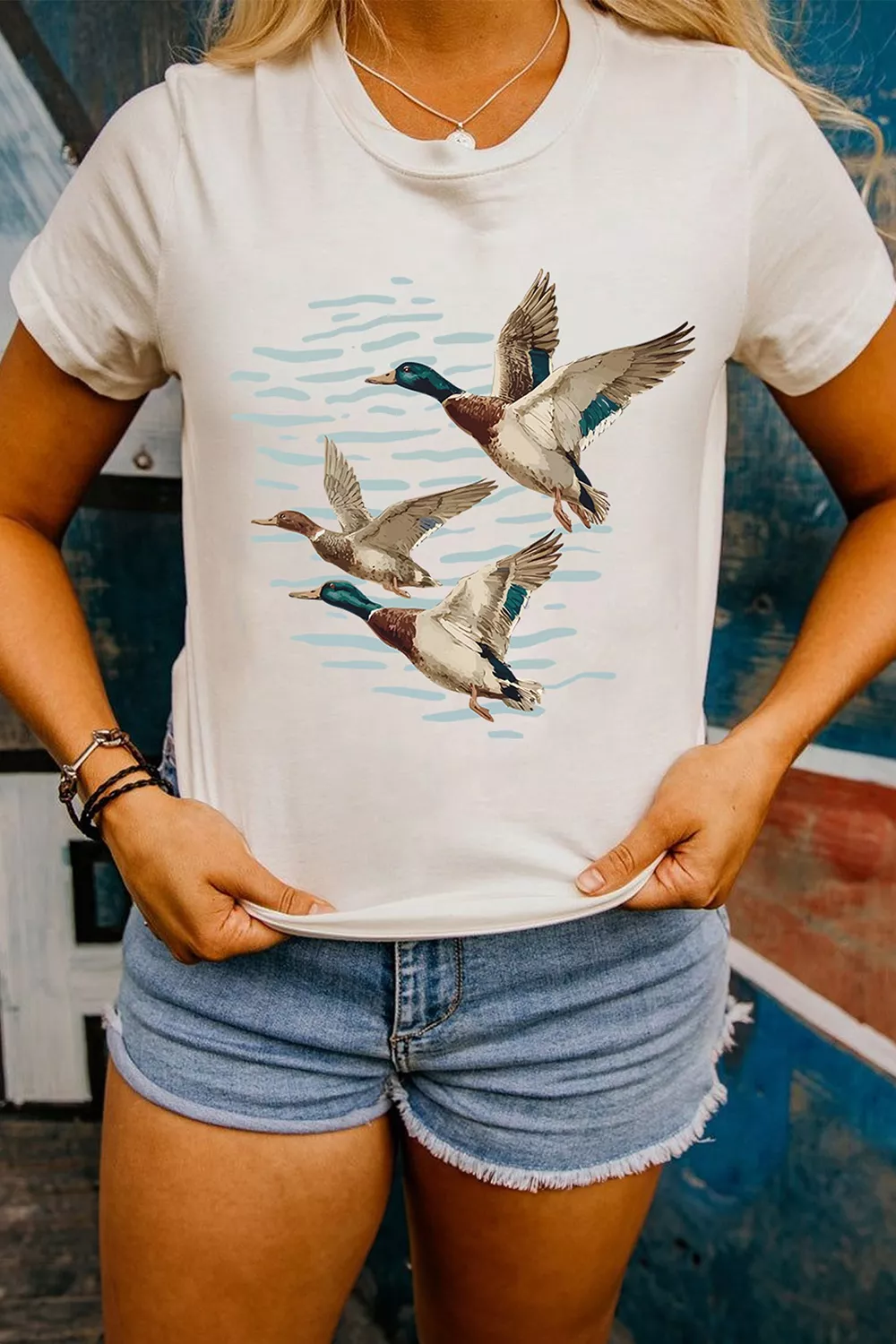 Full Size Western Mallard Lake Graphic Casual T‑Shirt Plus Size, image 3