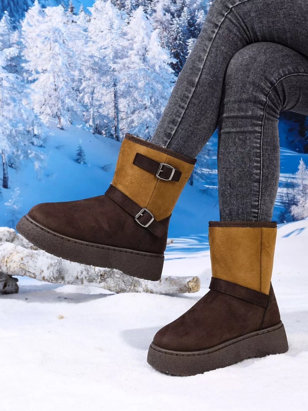 Round Toe Platform Boots, image 5