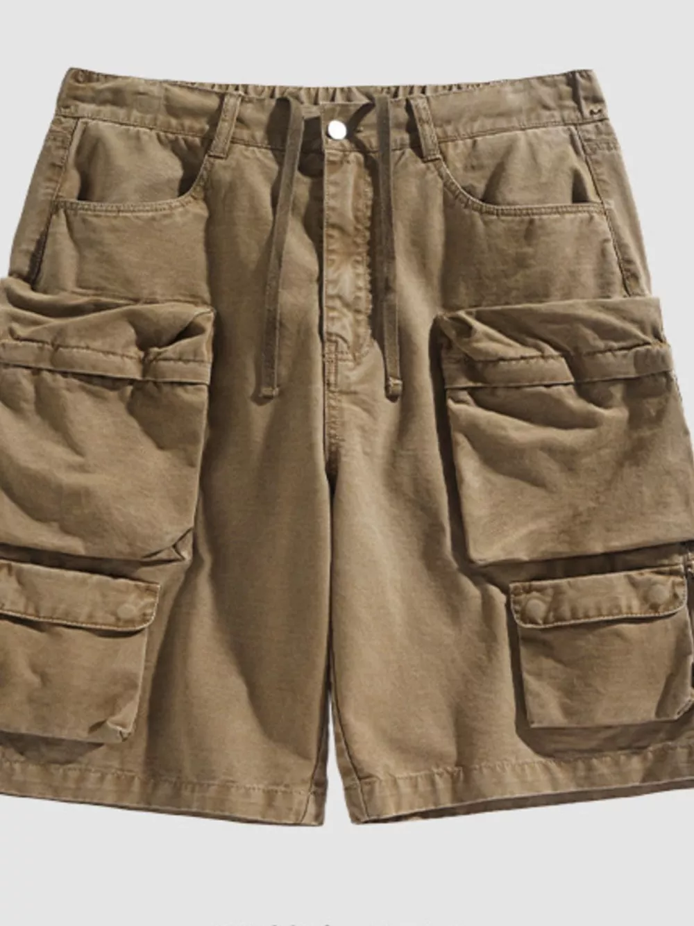 Men's Vintage Washed Multi-Pocket Cargo Shorts, image 2