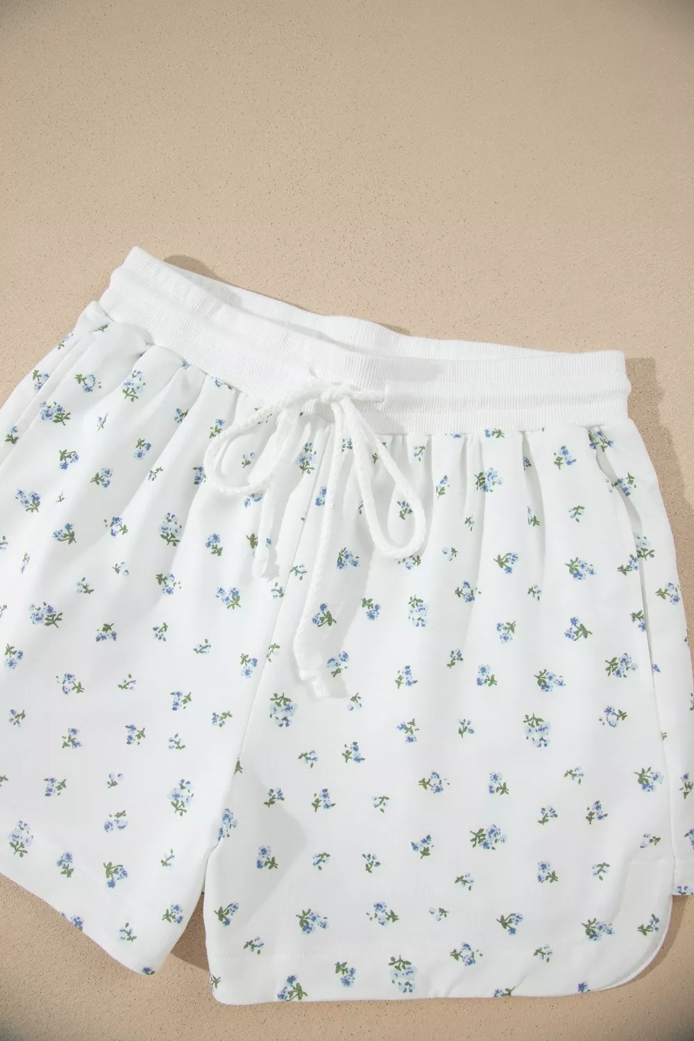 Floral Print Half Zip Top Matching Short Set, image 10