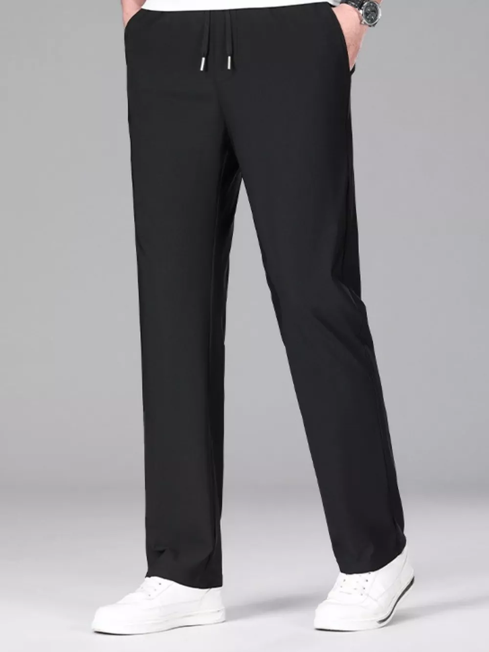Men's Plus Size Lightweight Drawstring Casual Pants