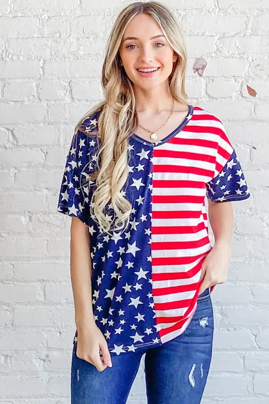 American Flag Short Sleeve Top, image 8