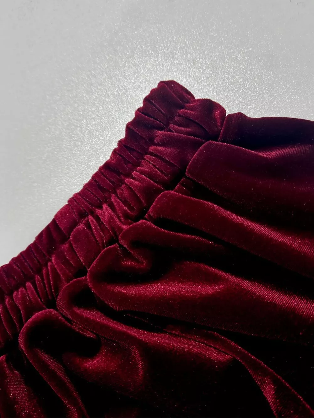Plus Size Ruffled Velvet Elastic Waist Skirt, image 9