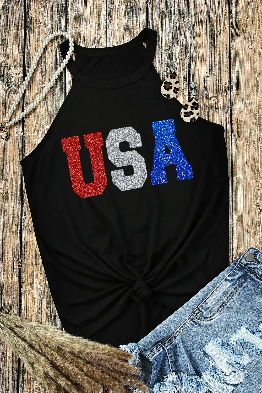 USA Grecian Neck Cami, image 4