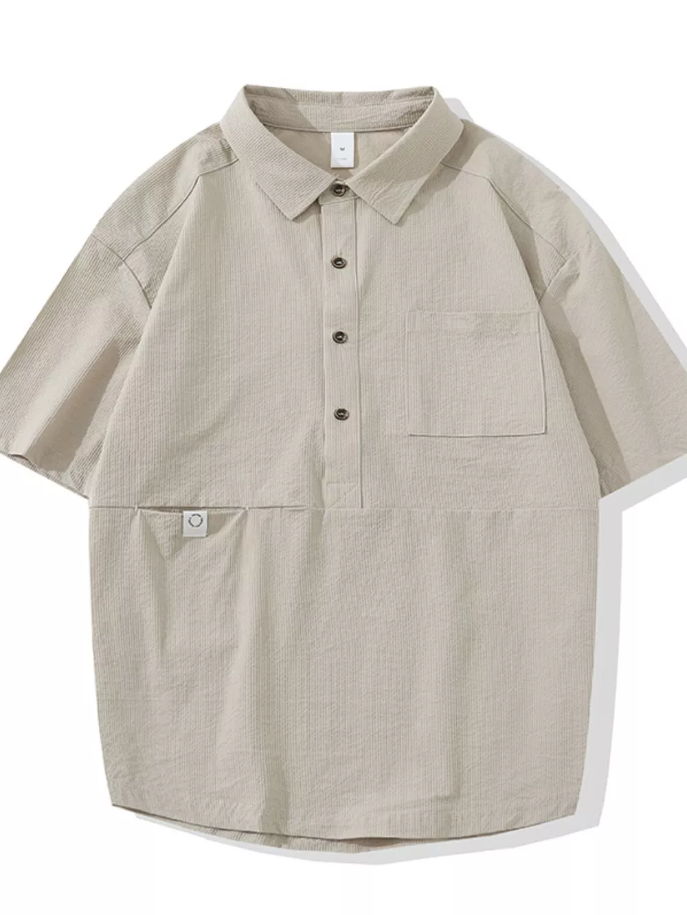 Men's Plus Size Casual Textured Short Sleeve Polo, image 6