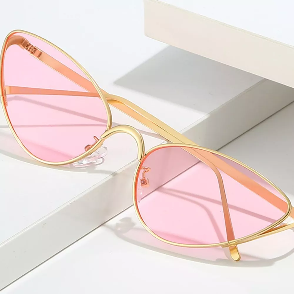Gold-Rimmed Cat-Eye Sunglasses, image 5