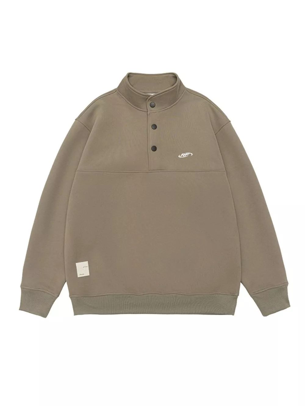 Men's Plus Size Button Detail Long Sleeve Sweatshirt, image 10