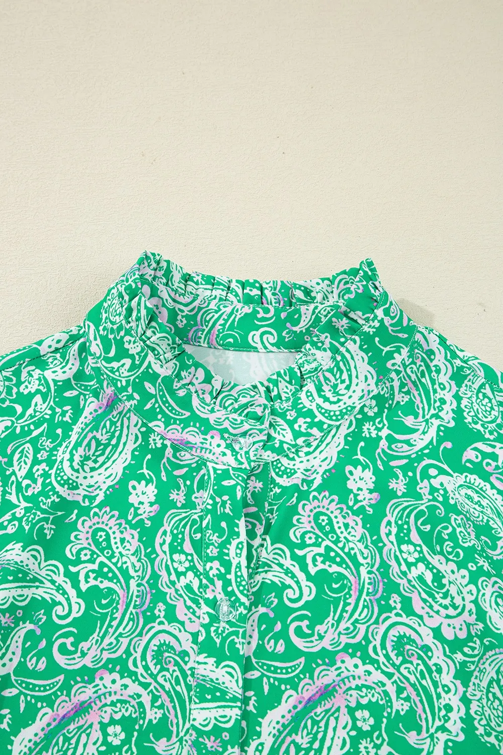Ruffled Hem Long Sleeve Shirt Dress, image 4