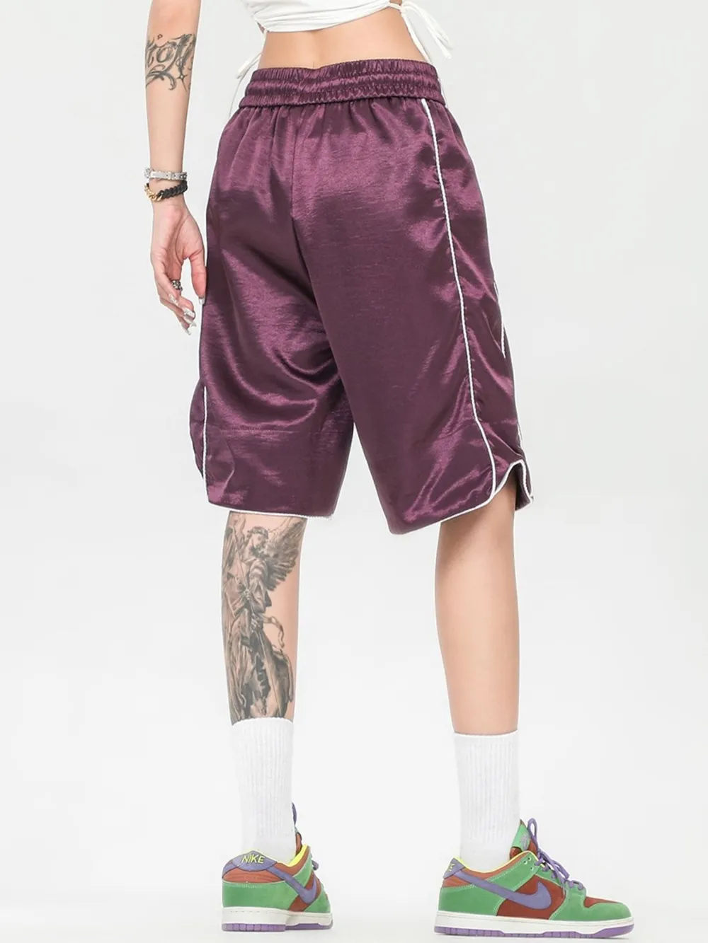 Men's Drawstring Letter Graphic Basketball Shorts, image 2