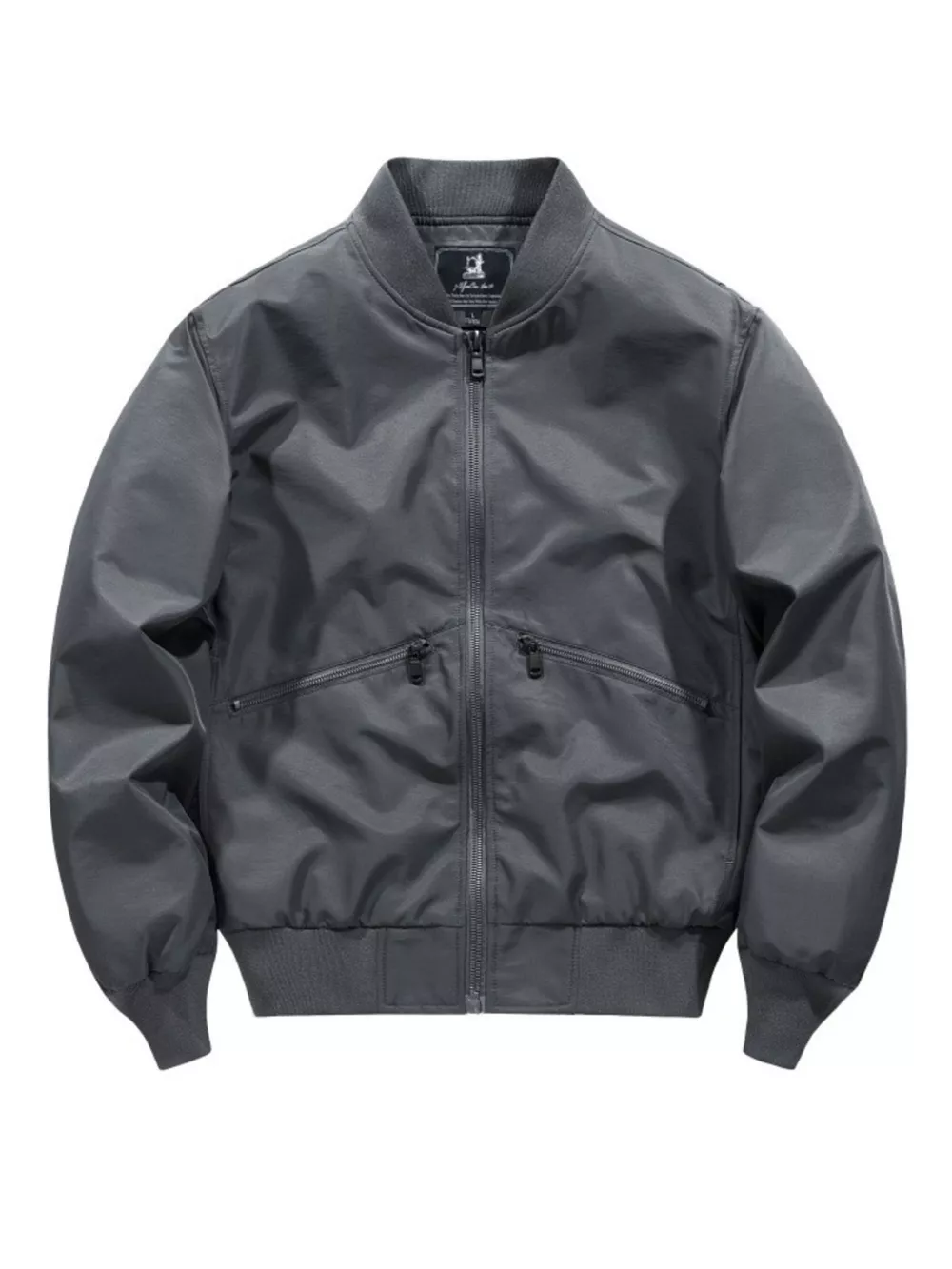 Men's Plus Size Zip Up Long Sleeve Jacket, image 2