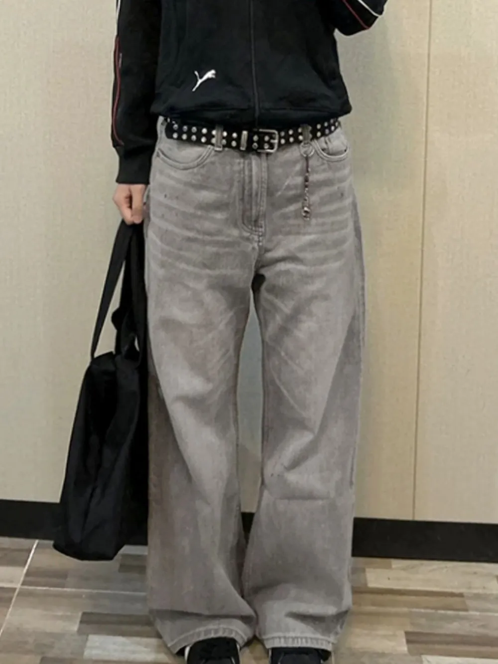 Men's Vintage Washed Wide Leg Jeans, image 4