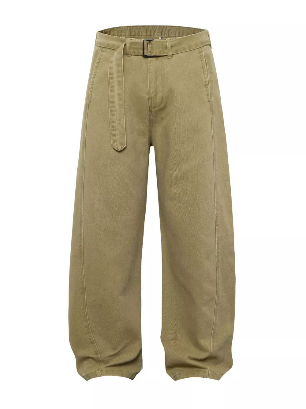 Men's Belted Wide-Leg Cargo Pants, image 2