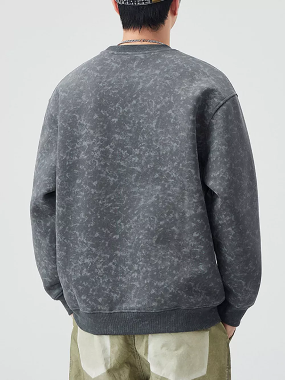 Men's Plus Size Enjoy Round Neck Long Sleeve Sweatshirt, image 9