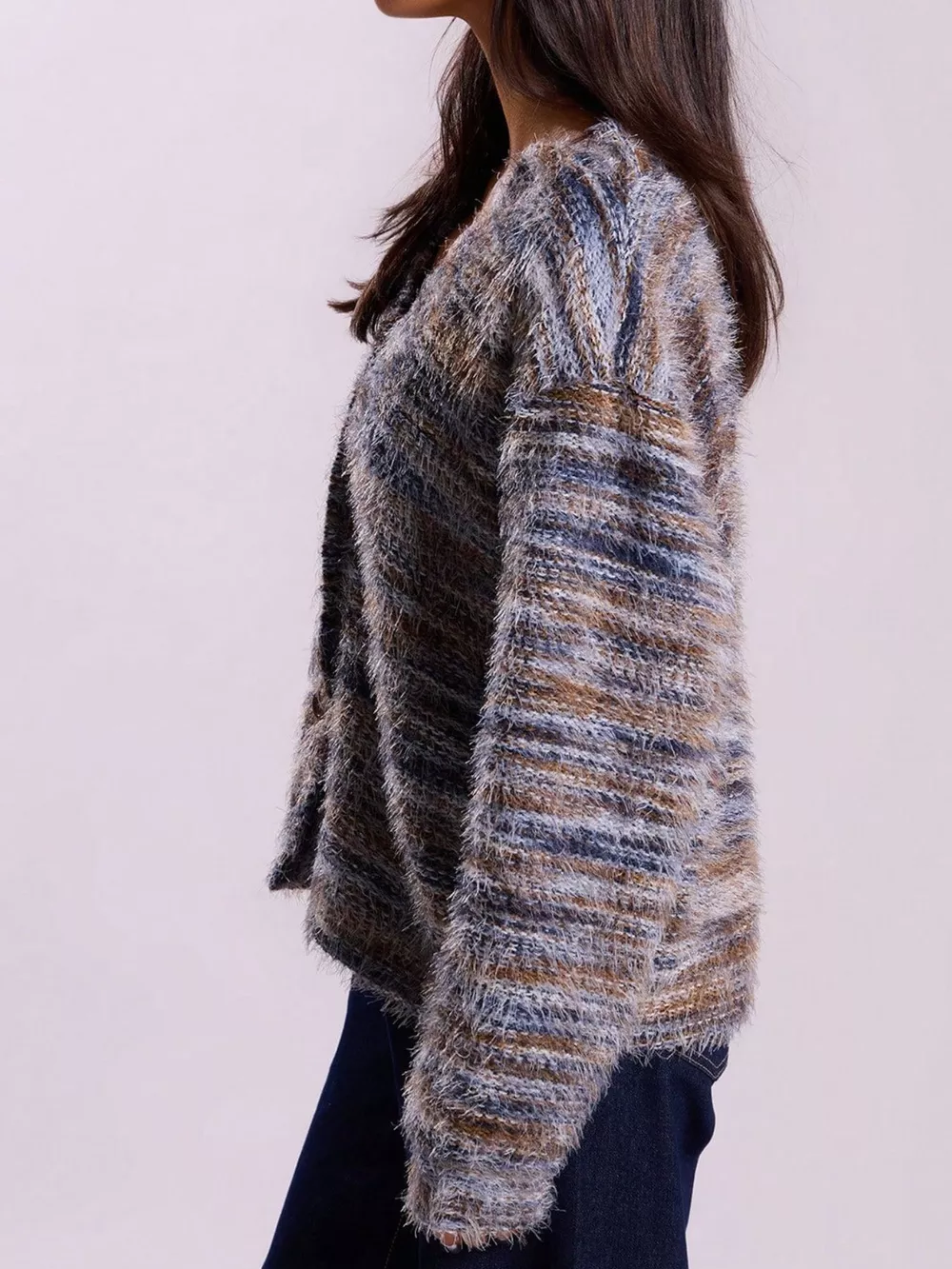 Textured Knit Button-Down Cardigan, image 13