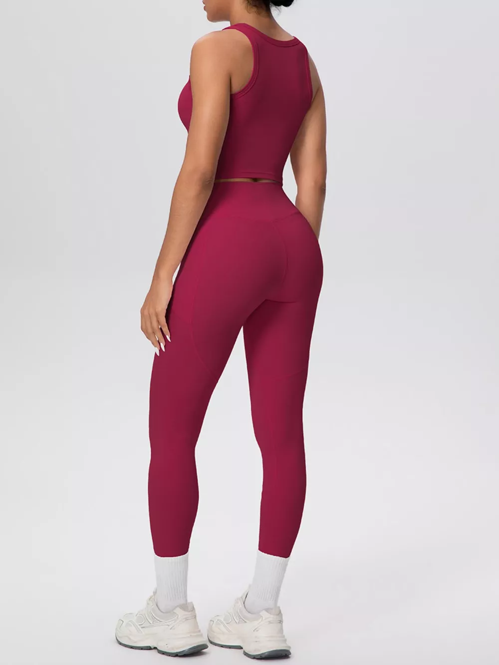 Scoop Neck Tank and High-Waisted Leggings Active Set, image 33