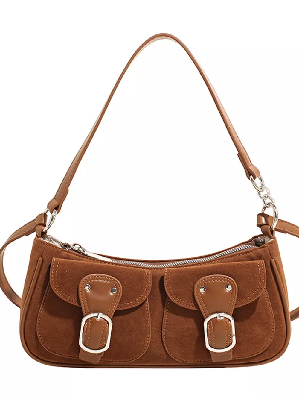 Buckle Decor Shoulder Bag, image 9
