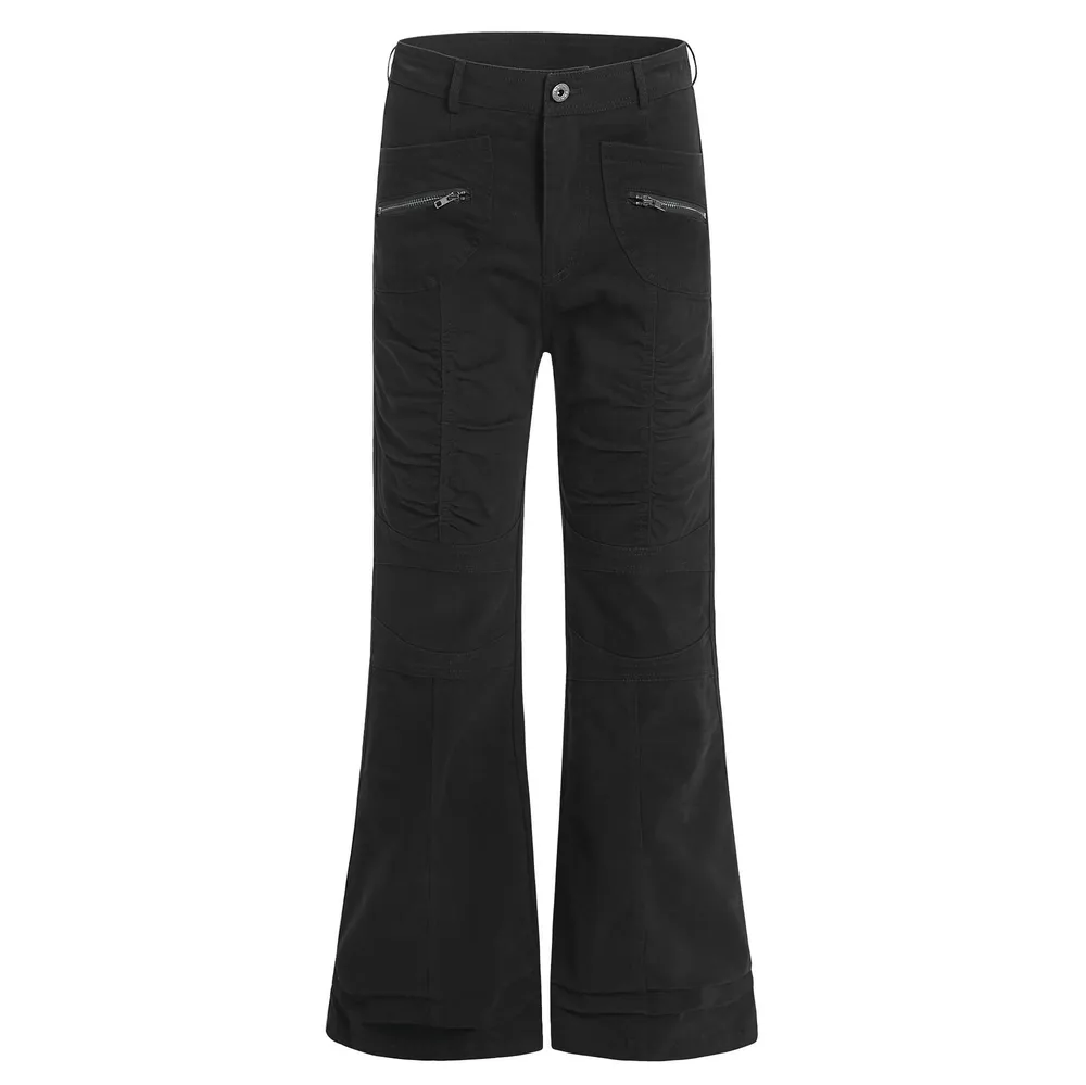 Men's High-Waisted Flare Cargo Pants