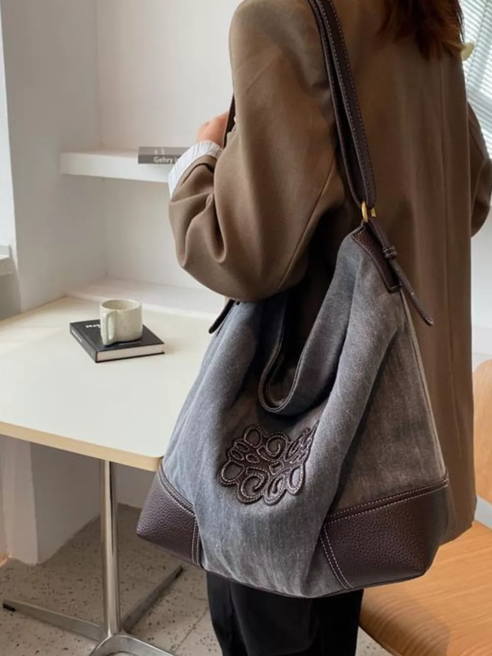 Embroidered Canvas Tote Bag, image 21