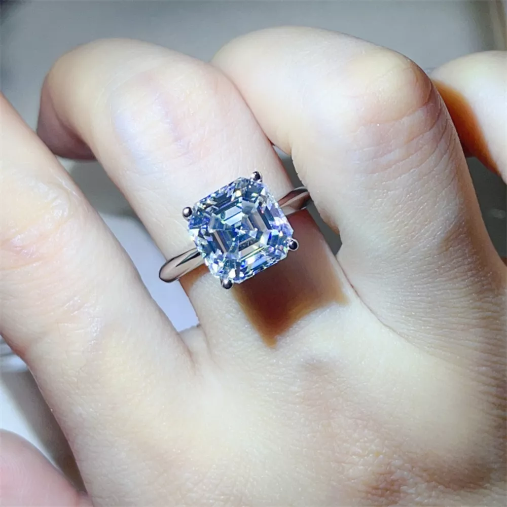 5 Carat Moissanite 925 Sterling Silver Ring, image 4