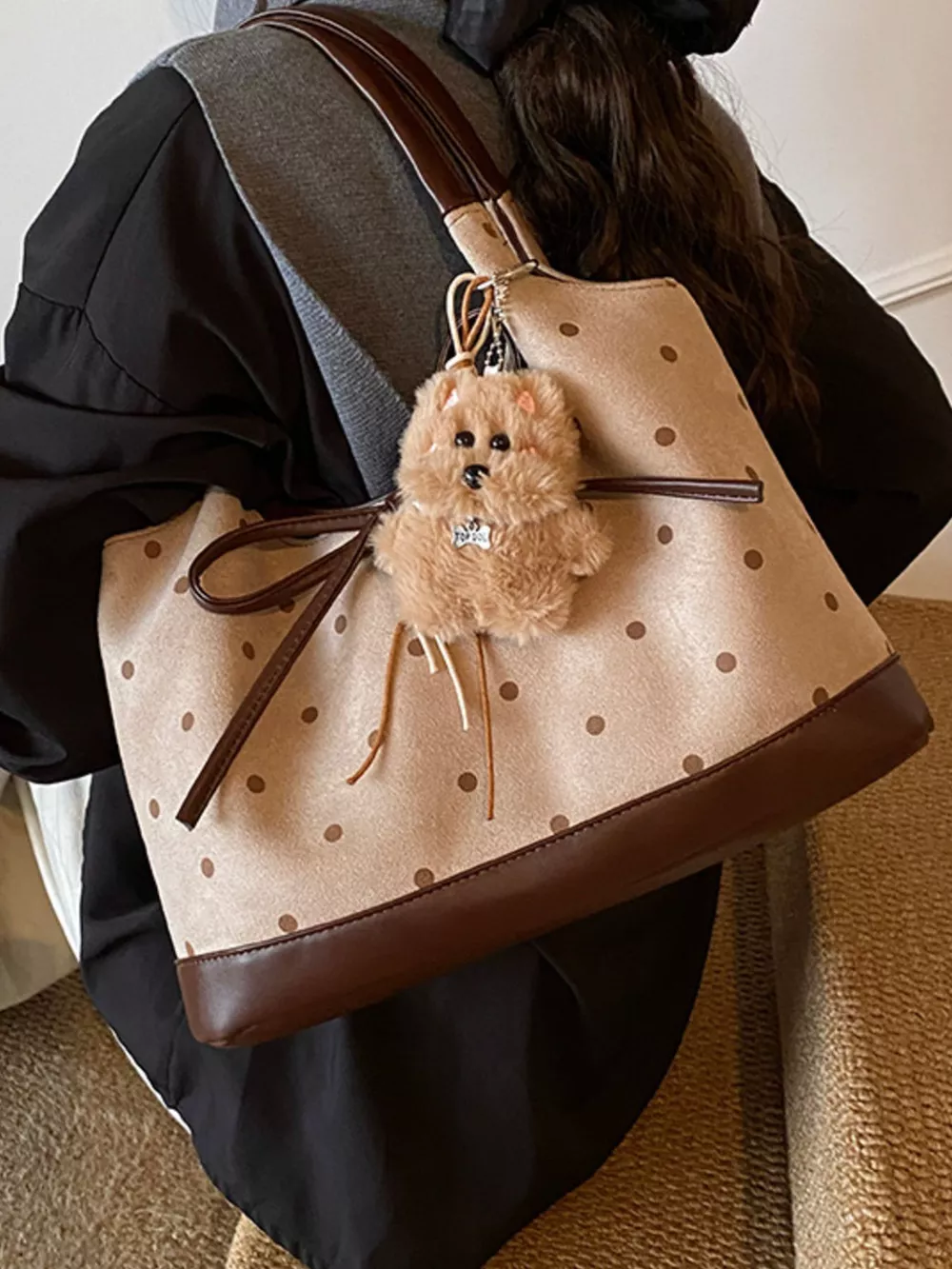 Polka Dot Bow Shoulder Bag, image 5