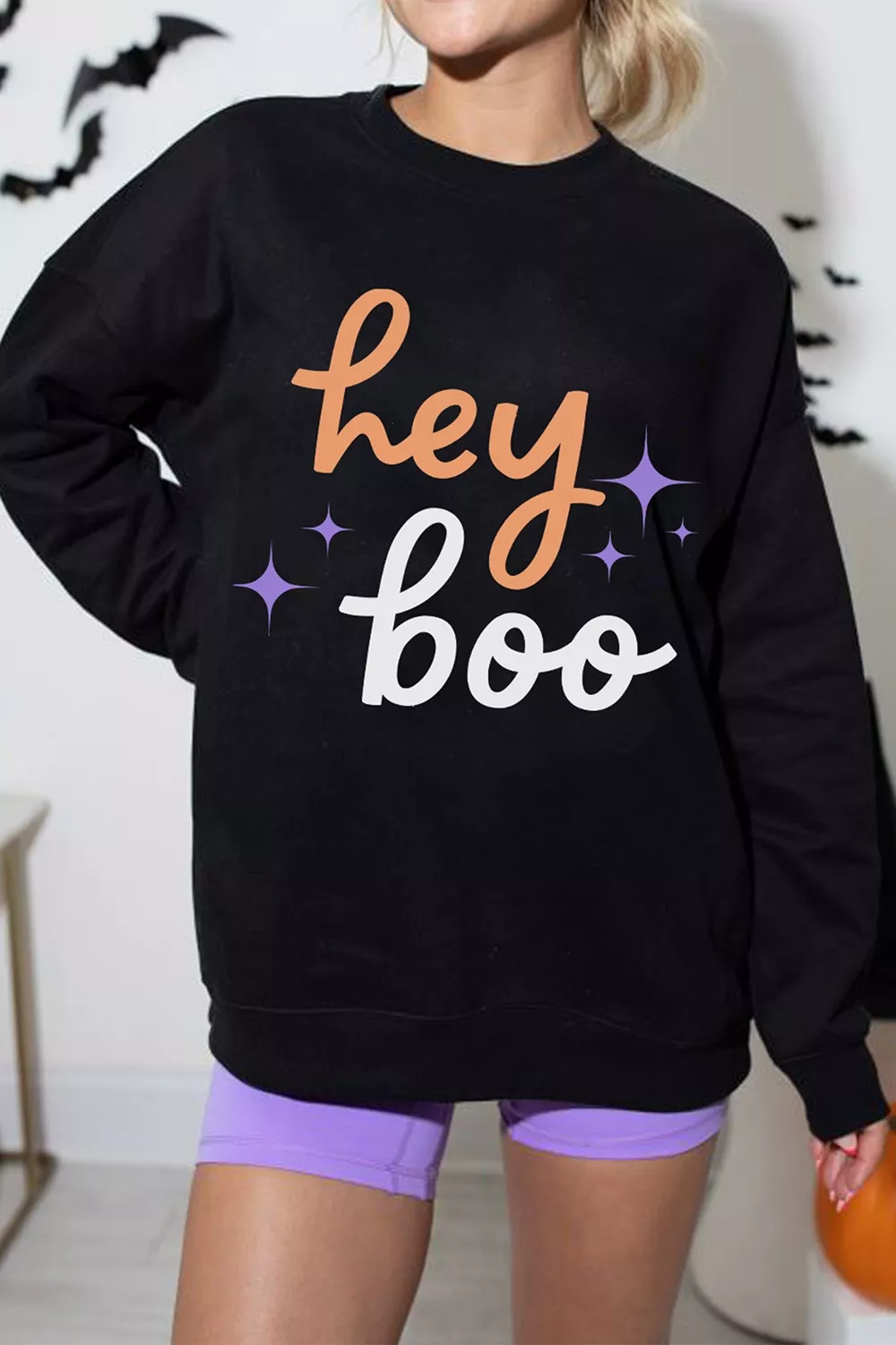 Hey Boo Halloween Sweatshirt, image 3