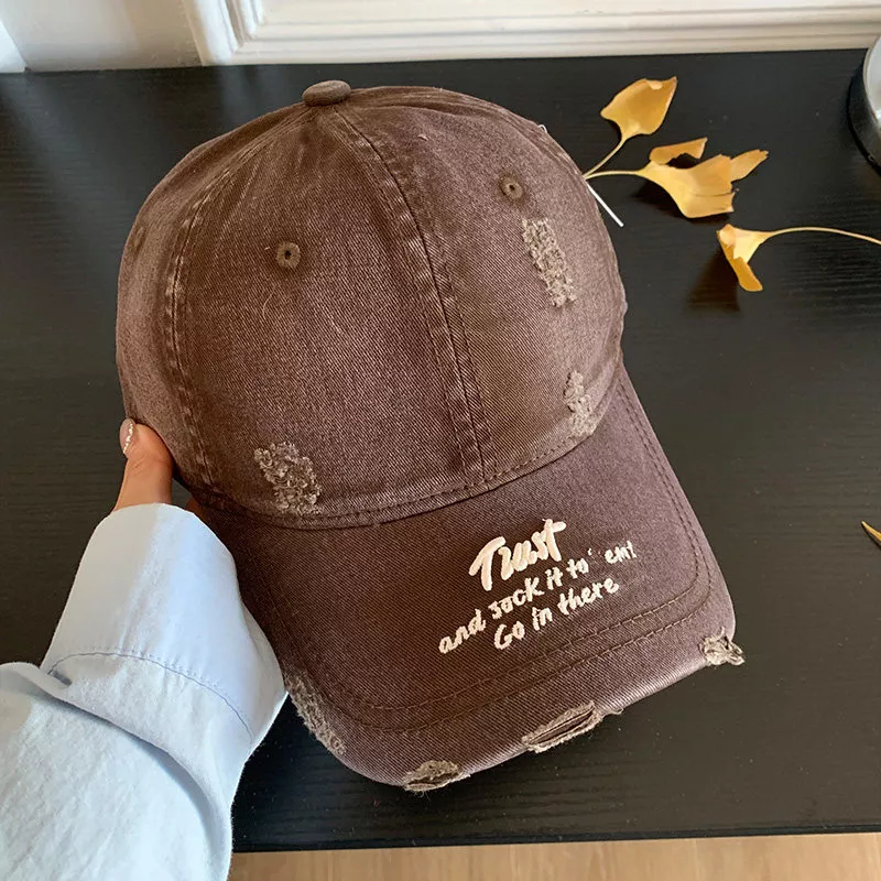 Distressed Embroidered Baseball Cap, image 4