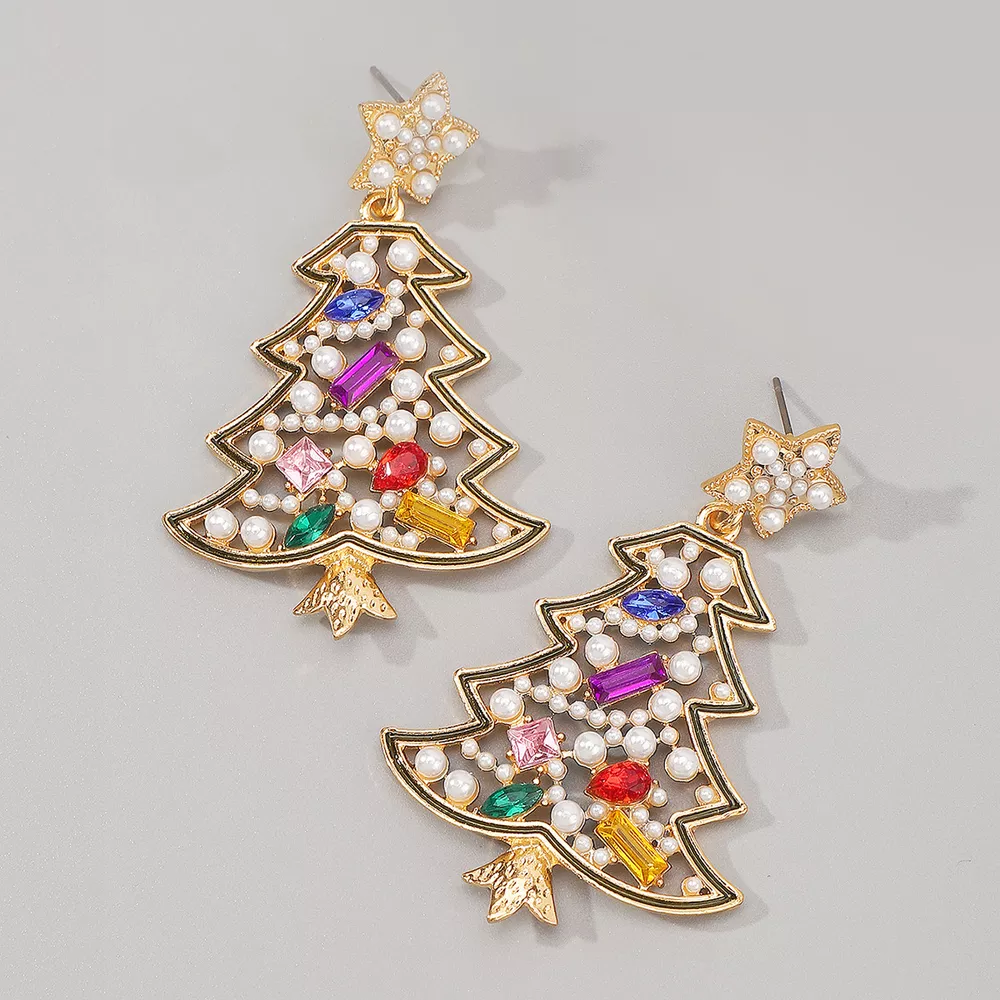 Christmas Tree Dangle Earrings, image 6