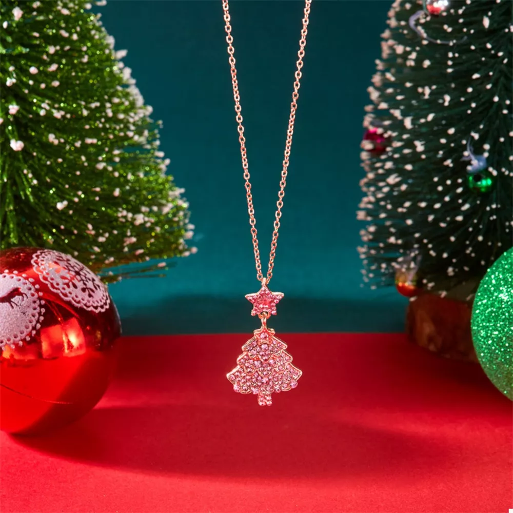 Christmas Tree Pendant Necklace, image 4