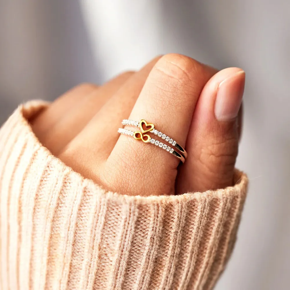 Zircon 925 Sterling Silver Heart Shape Ring, image 3
