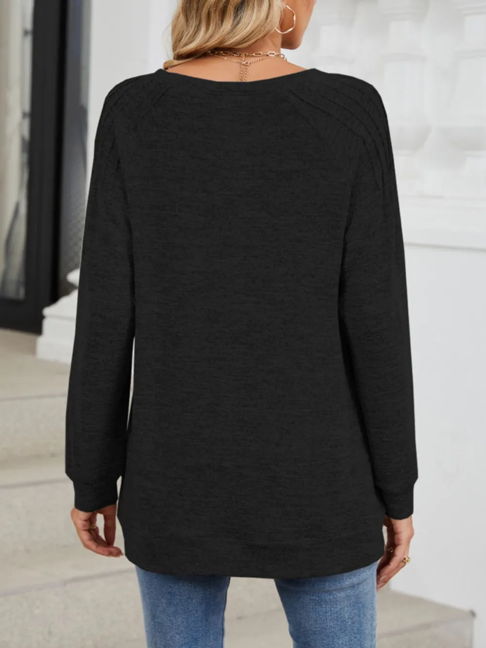Round Neck Long Sleeve T-Shirt, image 15