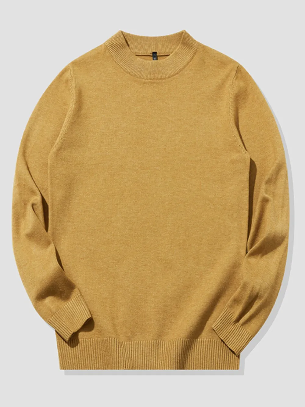 Men's Plus Size Ribbed Hem Long Sleeve Sweater, image 10