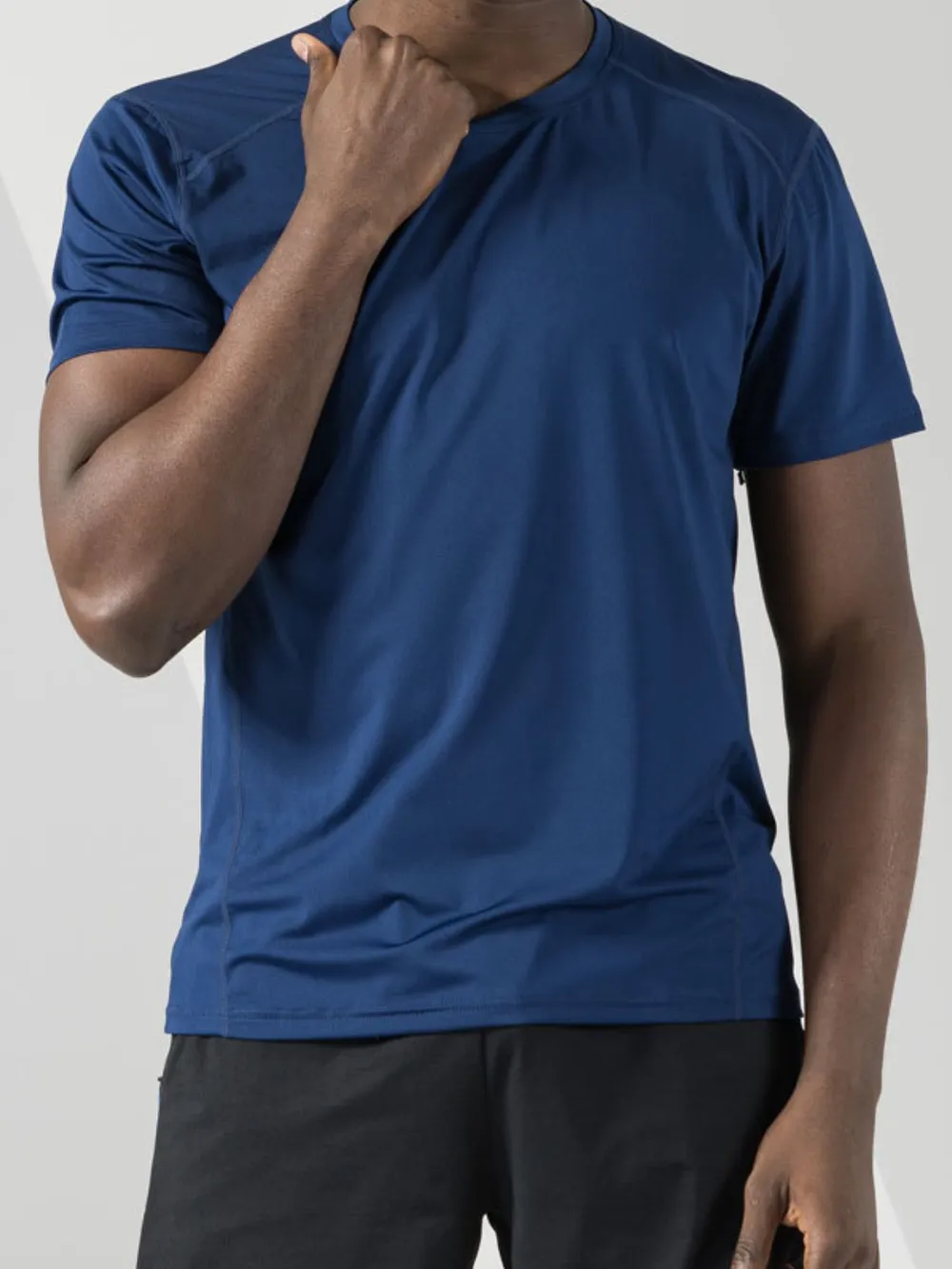 Men's Plus Size Round Neck Short Sleeve Active T-Shirt, image 4