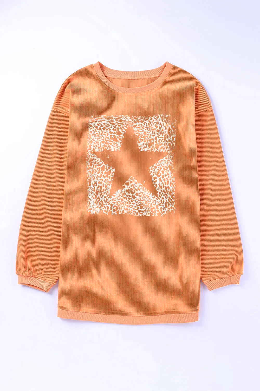 Star Round Neck Long Sleeve Oversize Sweatshirt, image 2