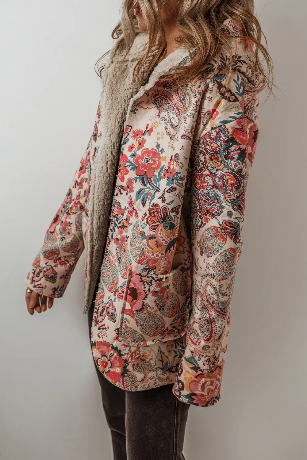 Printed Long Sleeve Hooded Jacket, image 2