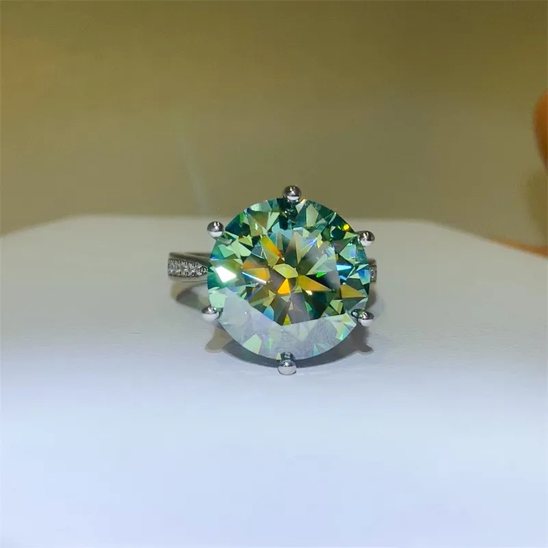 10 Carat Moissanite 925 Sterling Silver Ring, image 3
