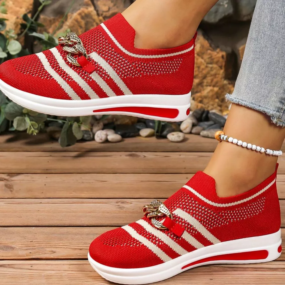 Round Toe Mesh Slip-Ons, image 4