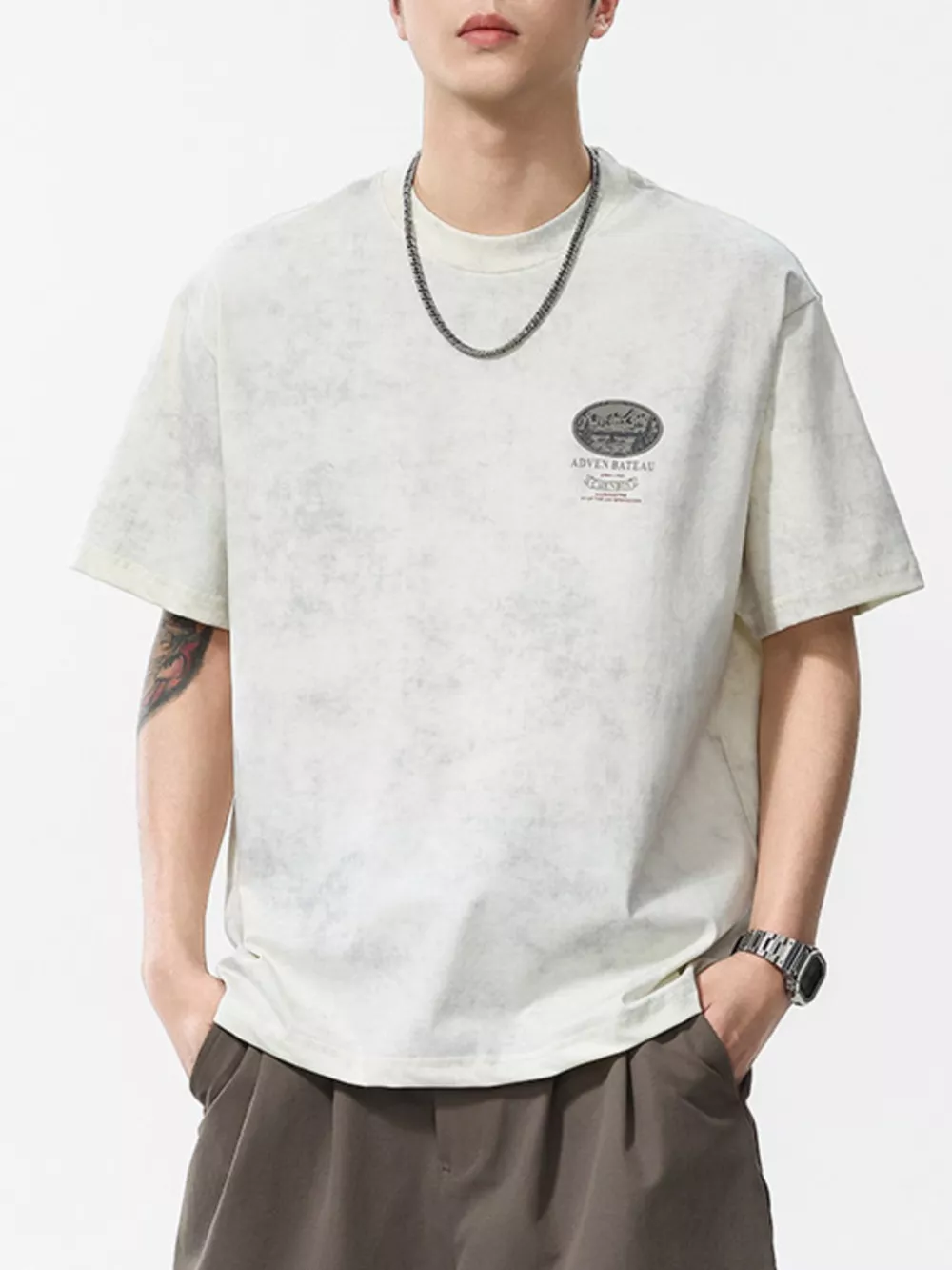 Men's Plus Size Round Neck Short Sleeve T-Shirt