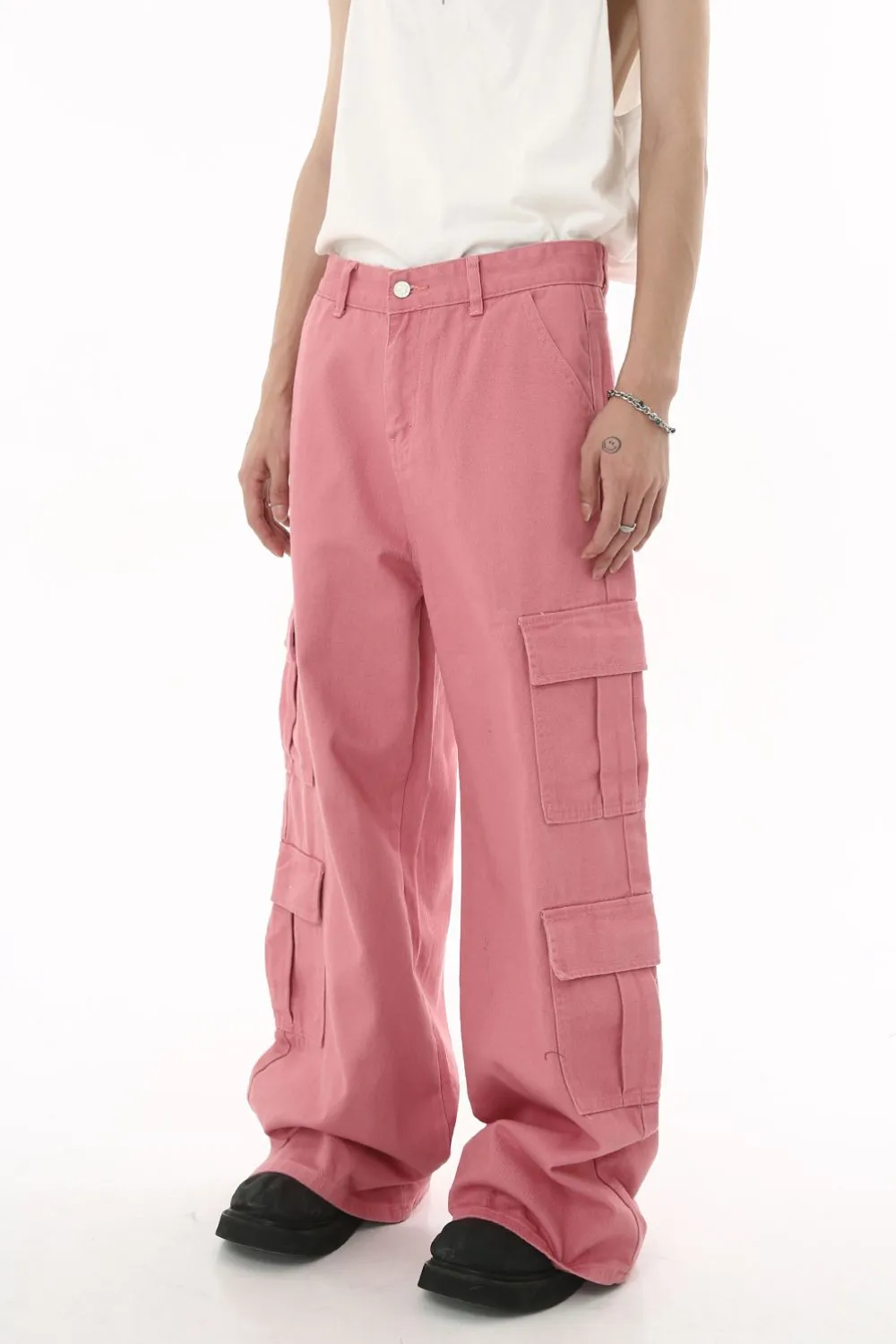Wide Leg Cargo Jeans, image 2