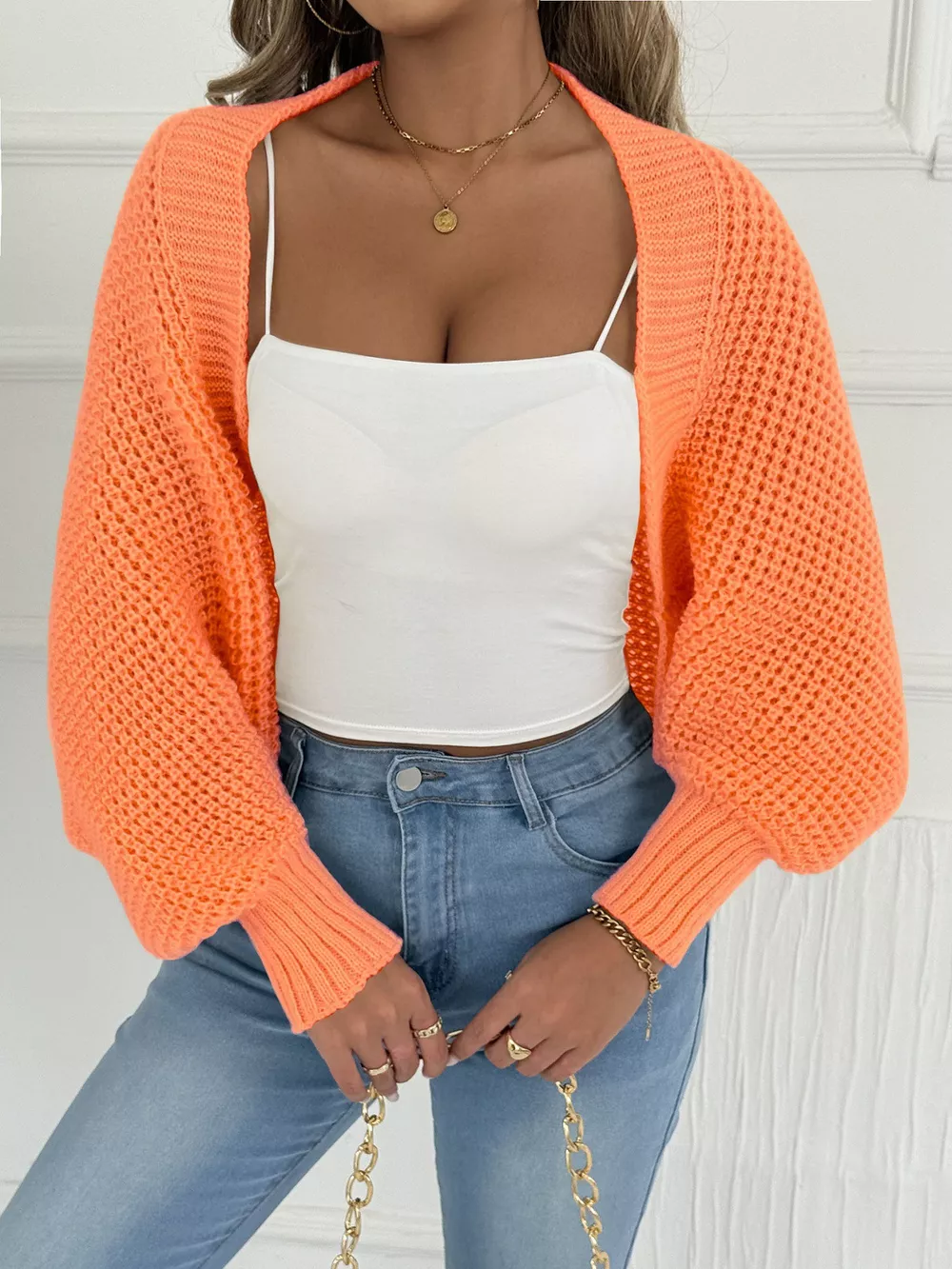 Open Front Batwing Sleeve Cardigan, image 25