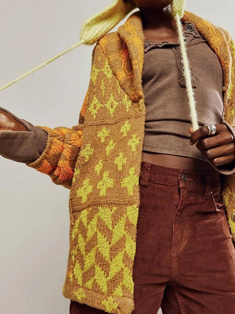 Collared Neck Long Sleeve Cardigan, image 12