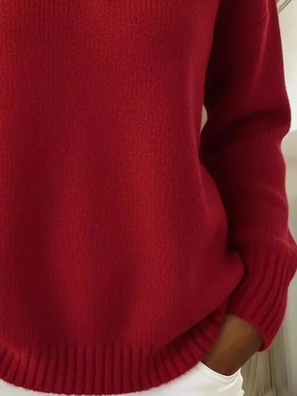 Full Size Button Detail Dropped Shoulder Sweater Plus Size, image 16