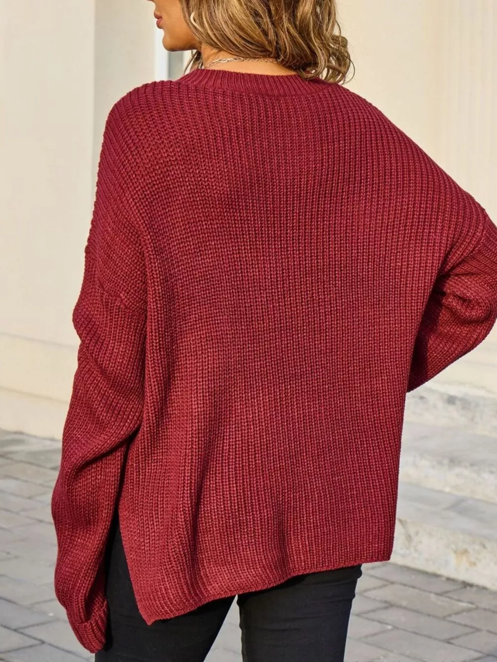 Pocket Detail Round Neck Sweater, image 22