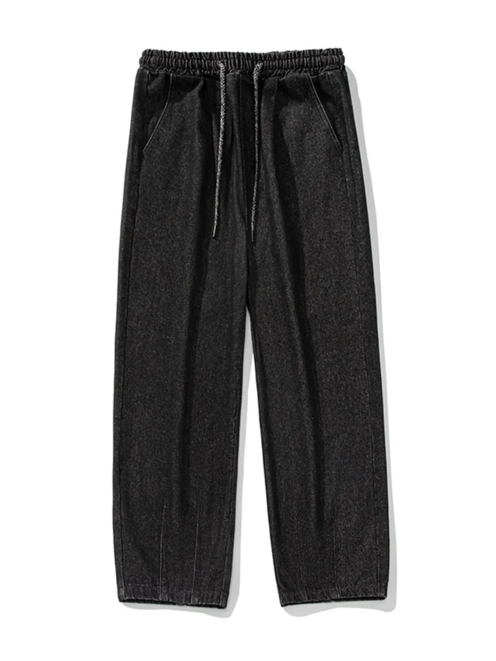 Men's Plus Size Drawstring Loose Fit Jeans, image 7