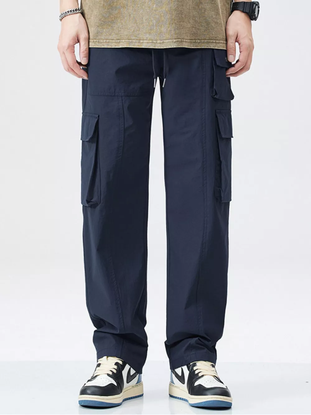 Men's Full Size Relaxed Fit Cargo Pants Plus Size, image 5