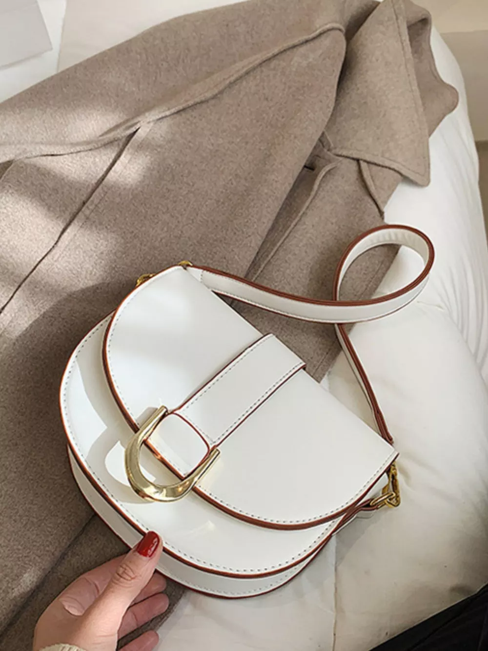 Buckle Flap Crossbody Bag, image 4
