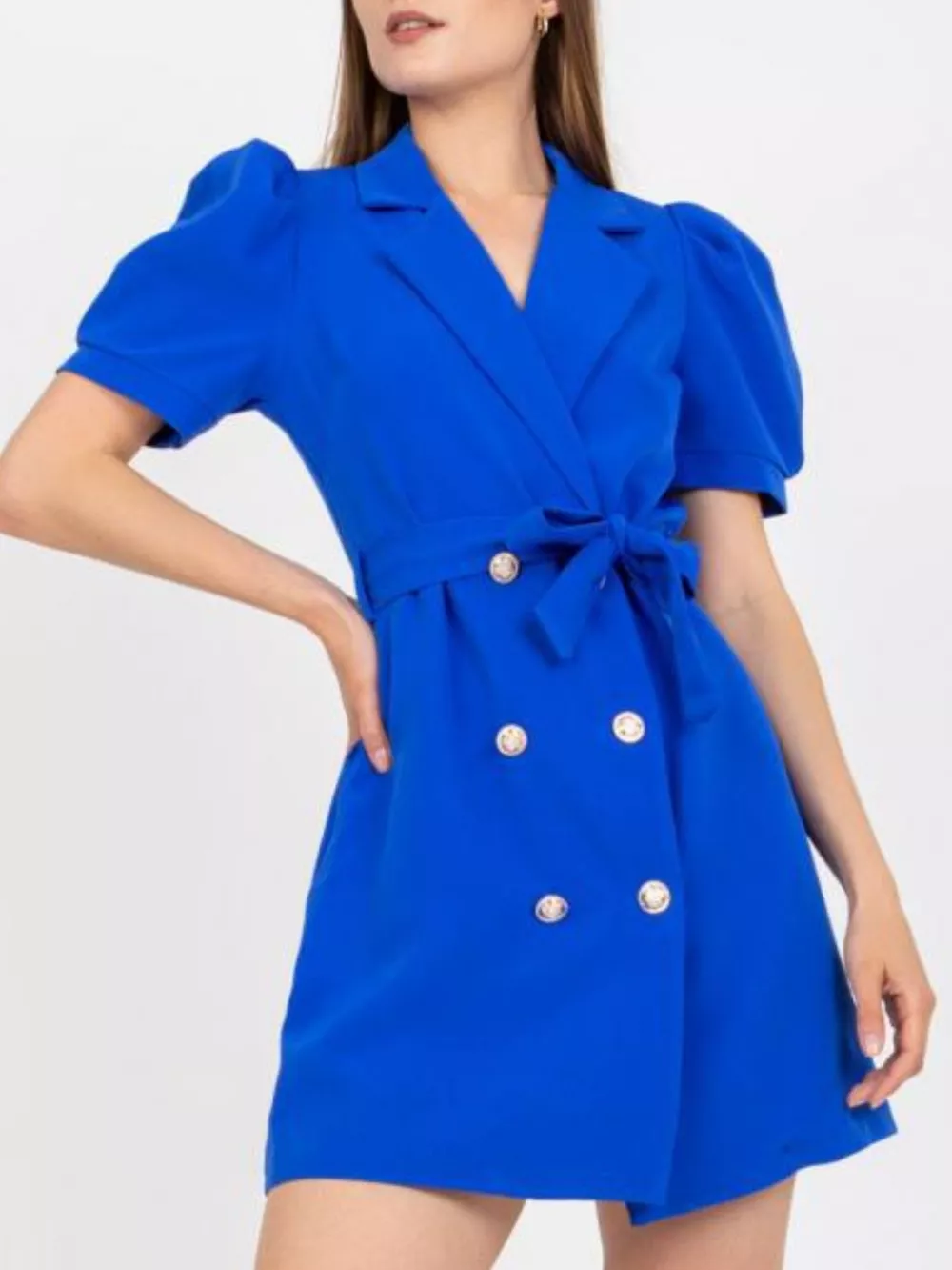 Blazer Style Tie Waist Mini Dress, image 2
