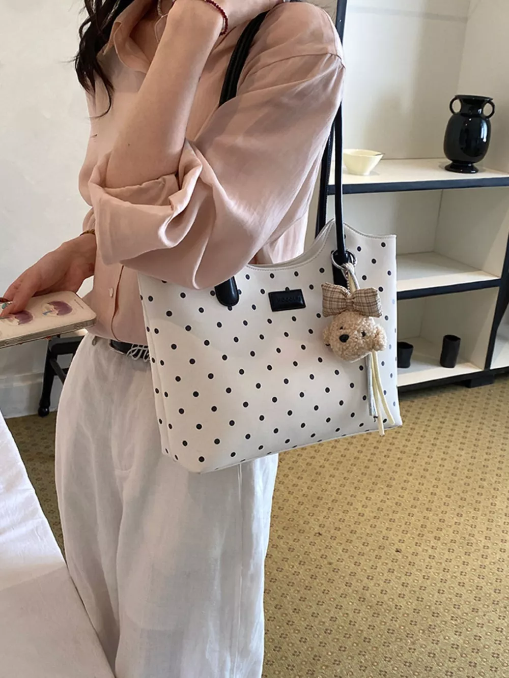 Polka Dot Shoulder Bag, image 7