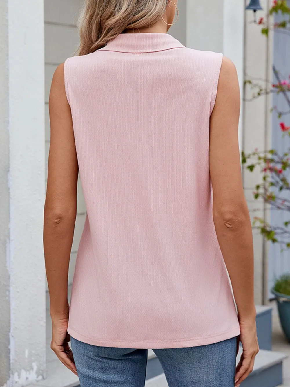 Quarter Zip Collared Tank, image 19
